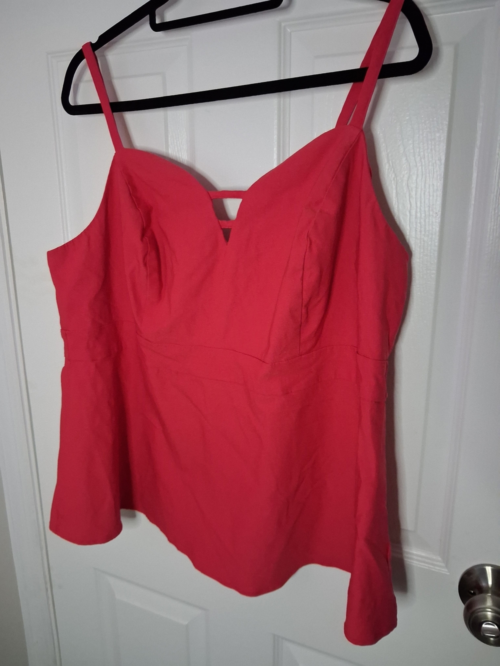 Fitted Red Spaghetti-Strap Bustier Camisole 2X